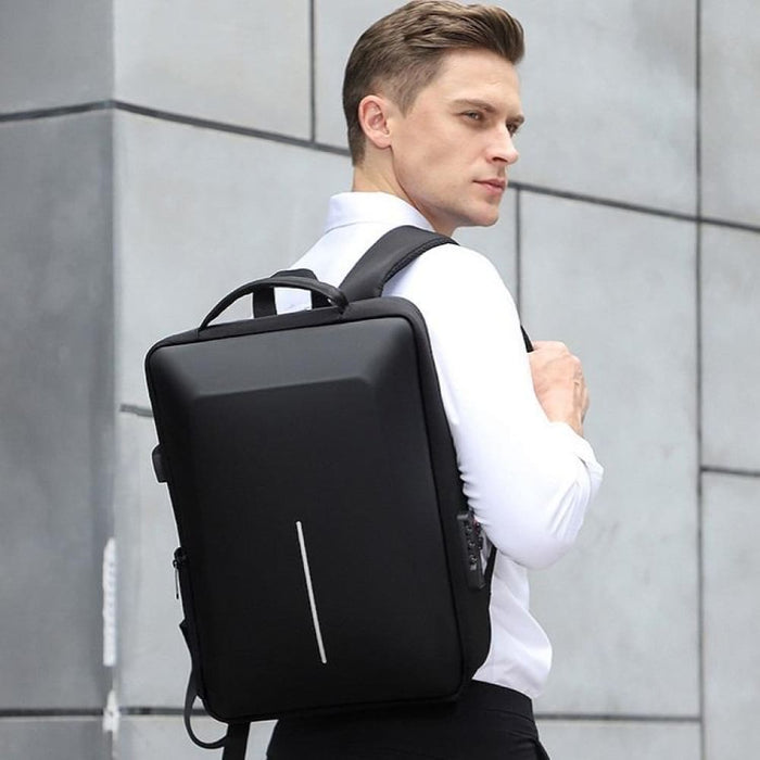 Hard Shell Backpack With Alloy Frame And Anti Theft Design