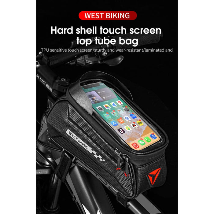 Hard Shell Touch Screen Top Tube Saddle Bicycle Bag