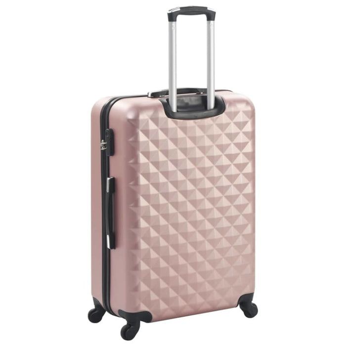 Hardcase Trolley Set 3 Pcs Rose Gold Abs Konnn