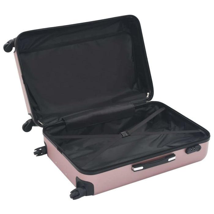 Hardcase Trolley Set 3 Pcs Rose Gold Abs Konnn