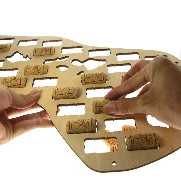 Hawaii State Wine Cork Map