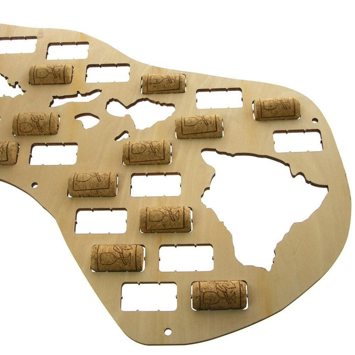 Hawaii State Wine Cork Map
