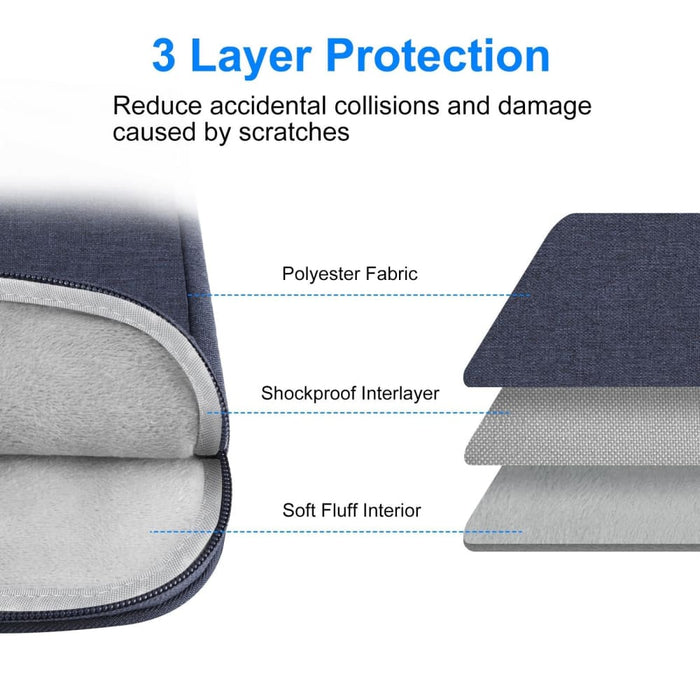 Haweel Laptop Sleeve Case Zipper Briefcase Bag With Handle