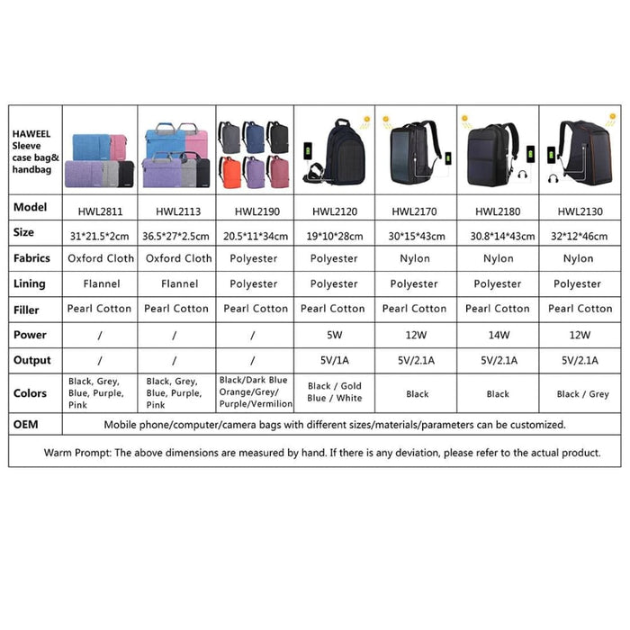 Haweel Sleeve Case Zipper Briefcase Carrying Bag