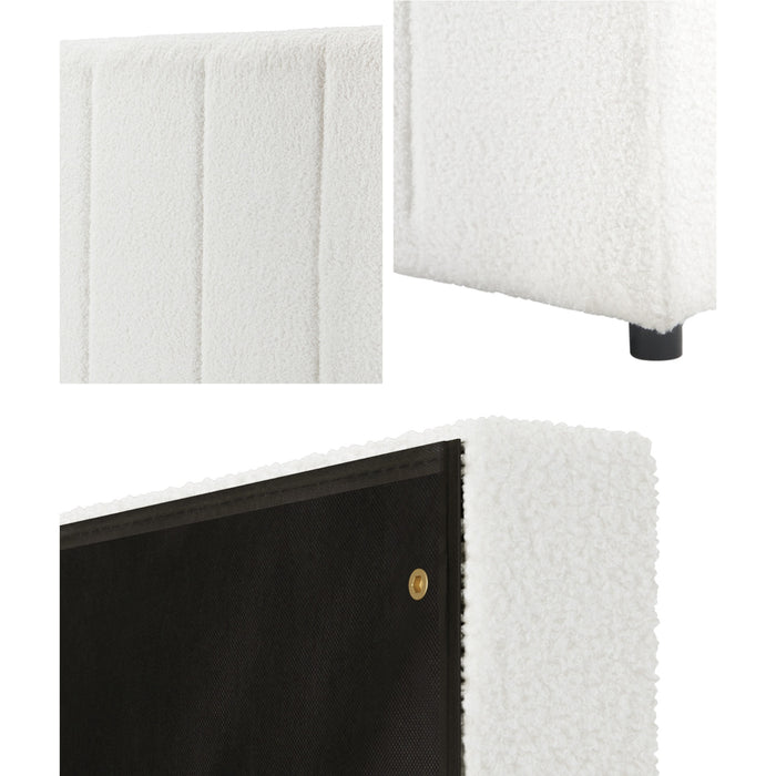 Bed Frame Headboard King Single Size Head Bedhead White Boucle