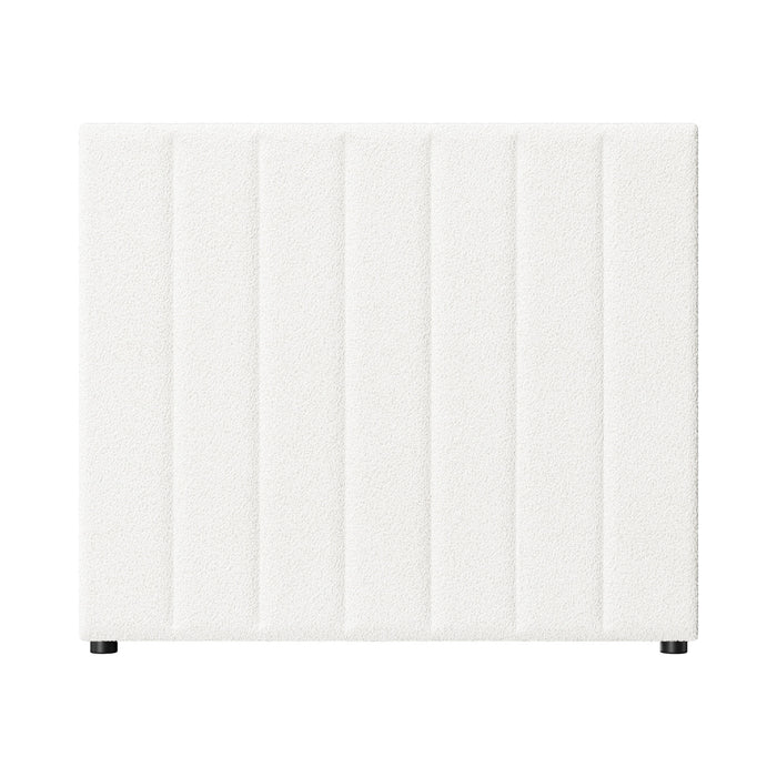 Bed Frame Headboard King Single Size Head Bedhead White Boucle