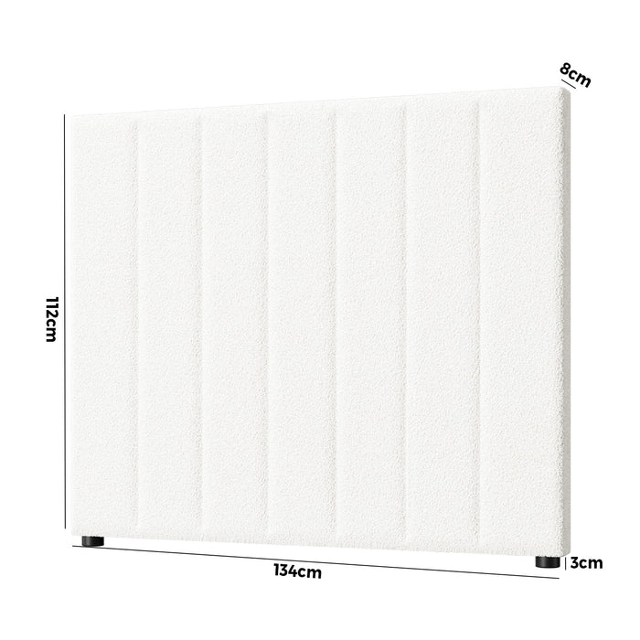 Bed Frame Headboard King Single Size Head Bedhead White Boucle