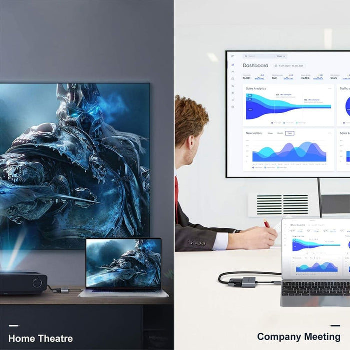 Usb c Hdmi Vga Splitter Hub Adapter Cable for Mi Notebook