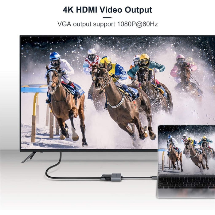 Usb c Hdmi Vga Splitter Hub Adapter Cable for Mi Notebook