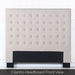Bed Head Double Beige Headboard Upholstery Fabric Tufted