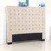 Bed Head King Beige Headboard Upholstery Fabric Tufted