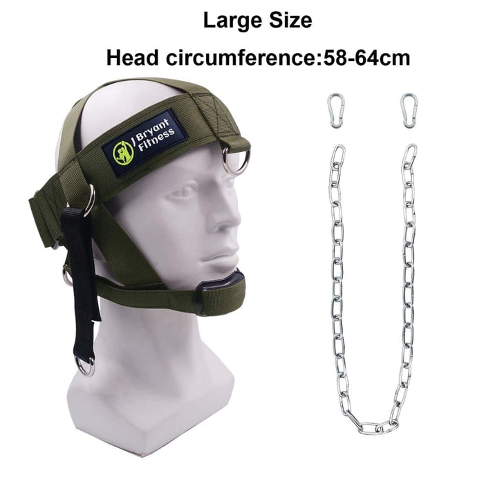 Head Neck Harness with Adjustable Strap Chin Pad and Chain