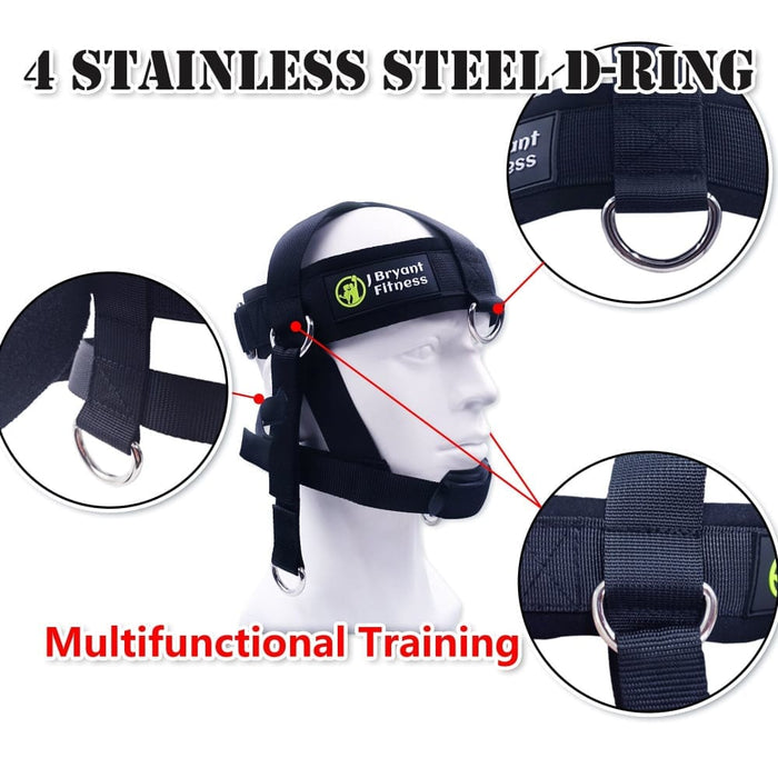 Head Neck Harness with Adjustable Strap Chin Pad and Chain