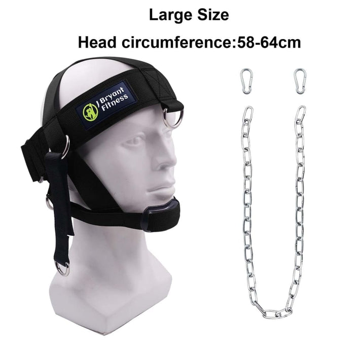 Head Neck Harness with Adjustable Strap Chin Pad and Chain