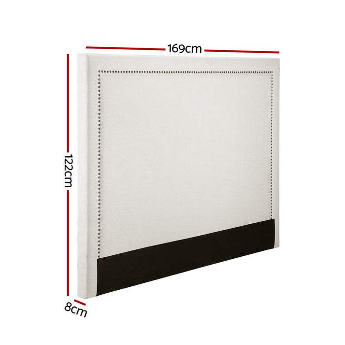 Bed Head Queen Size Fabric - Rive Beige