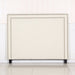 Bed Head Queen White Headboard Upholstery Fabric Studded