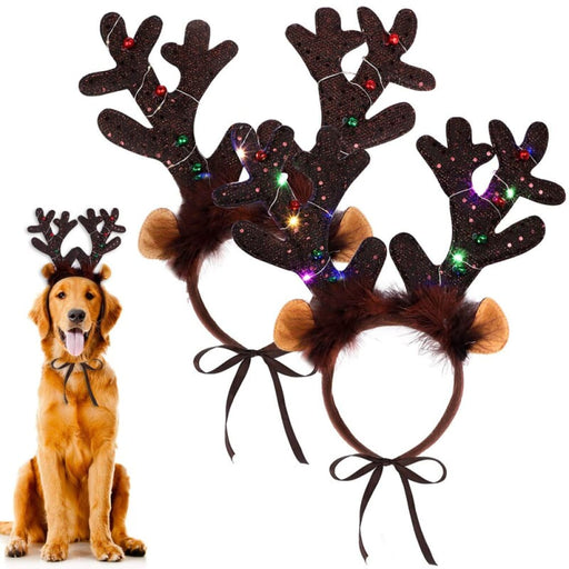 Headbands Stylish Led Deer Headwear Pet Hats Christmas