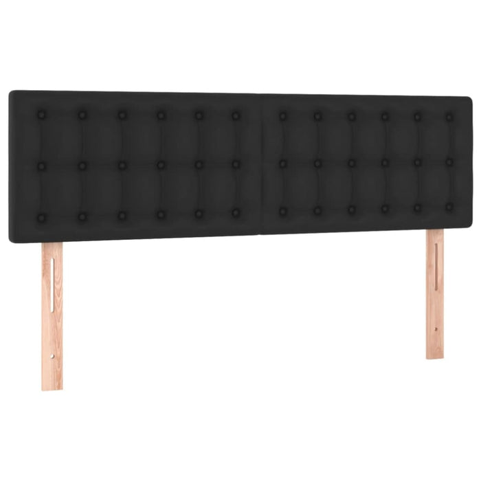 Queen Size Led Headboard Black 144x5x78/88 Cm Faux Leather
