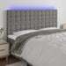 Queen Size Led Headboard Dark Grey 160x5x118/128 Cm Fabric