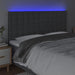 Queen Size Led Headboard Dark Grey 160x5x118/128 Cm Fabric