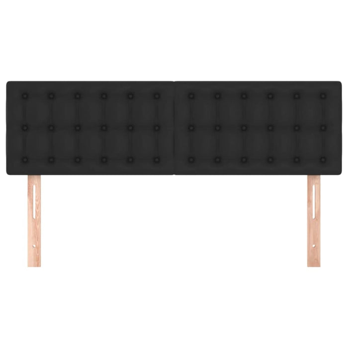 Single Size Headboards 2 Pcs Black 72x5x78/88 Cm Faux