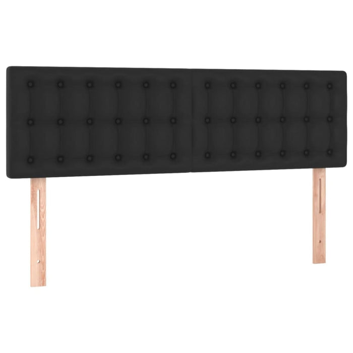 Single Size Headboards 2 Pcs Black 72x5x78/88 Cm Faux