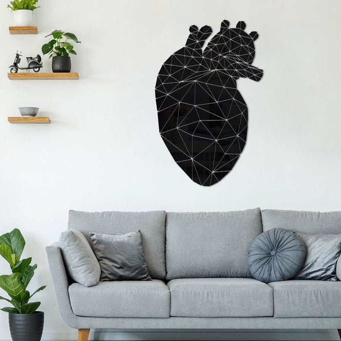 Heart Shaped Acrylic Mirror Diy Stickers