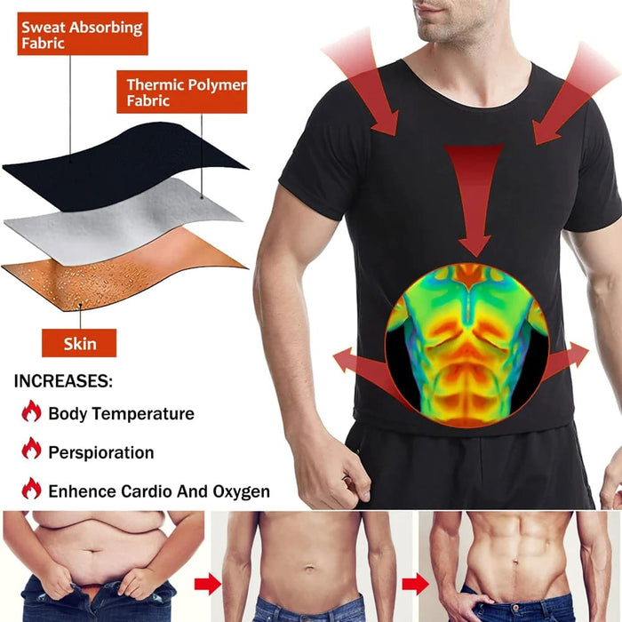Heat Trapping Compression Sweat Vest Body Shaper for Weight