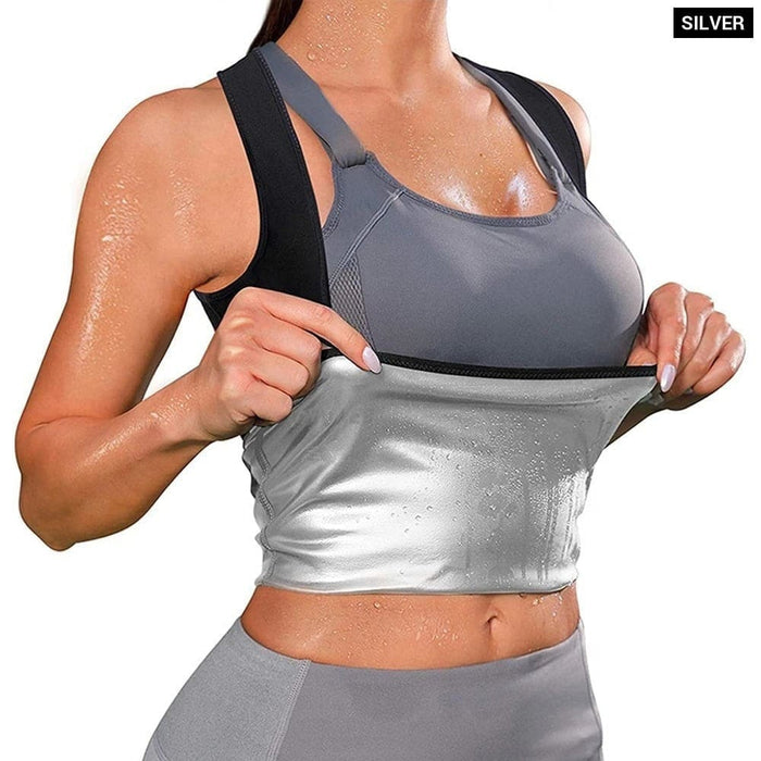 Heat Trapping Sweat Compression Workout Tank Top for Women