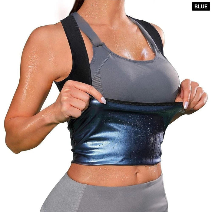 Heat Trapping Sweat Compression Workout Tank Top for Women