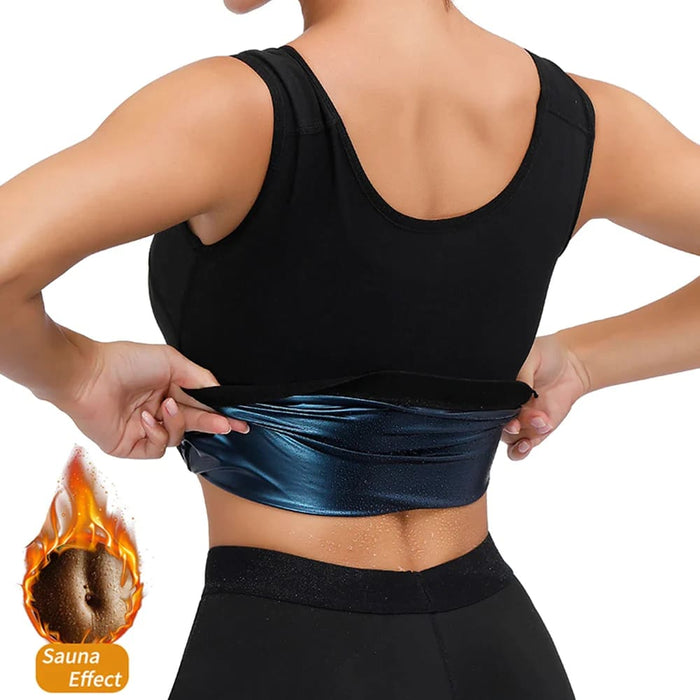 Heat Trapping Sweat Compression Workout Tank Top for Women