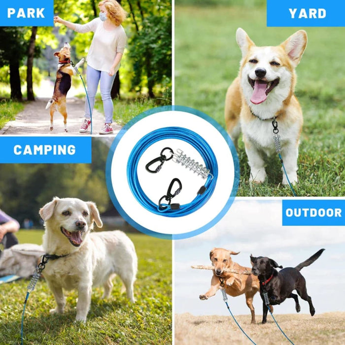 Heavy Duty Dog Tie out Cable 3m 5m 10m 15m Holds Large Dogs