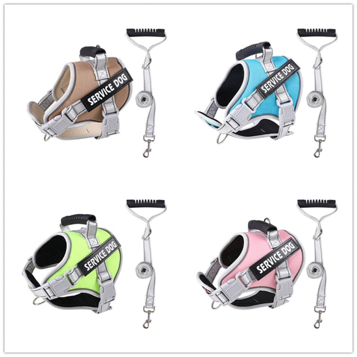 Heavy Duty no Pull Breathable Padded Dog Harness Leash Set