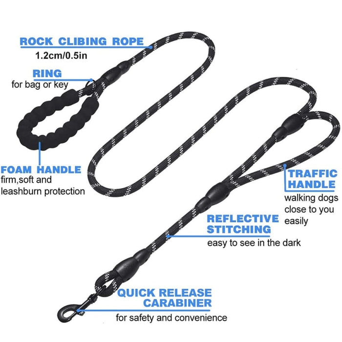 Heavy Duty Soft Padded Handles Comfortable Reflective Pet