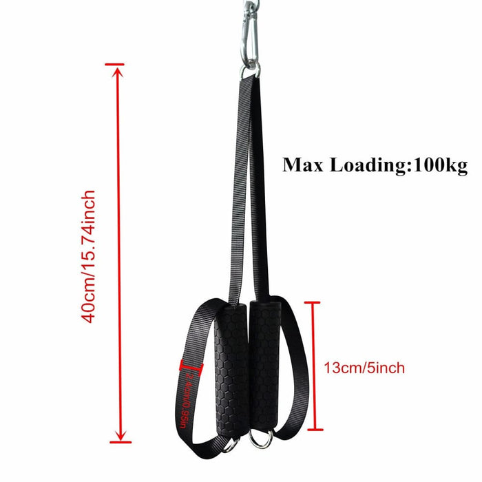 Heavy Duty Tricep Rope Handle Grip with Bag and Hook