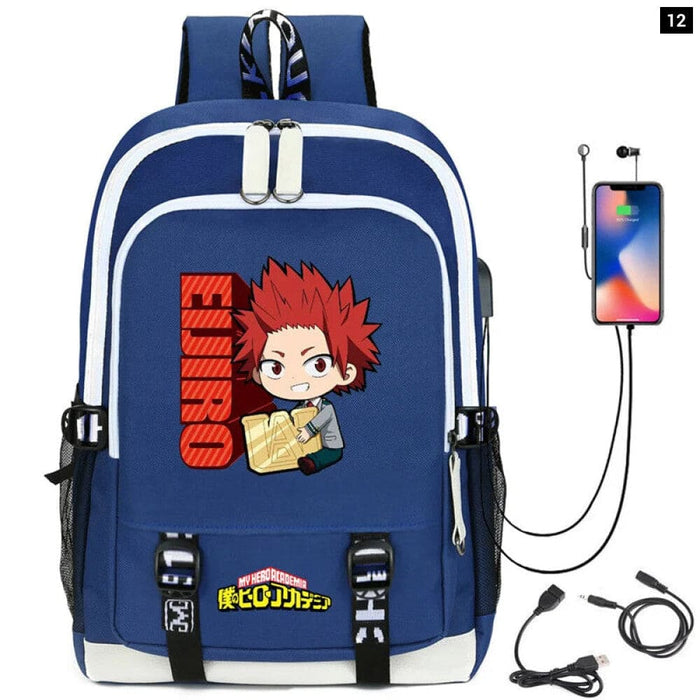My Hero Academia Izuku Backpack with Usb Charging Port Cute