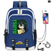 My Hero Academia Izuku Backpack with Usb Charging Port Cute