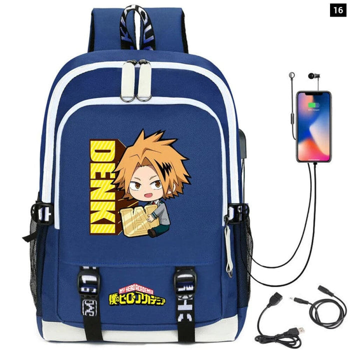 My Hero Academia Izuku Backpack with Usb Charging Port Cute