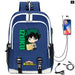 My Hero Academia Izuku Backpack with Usb Charging Port Cute