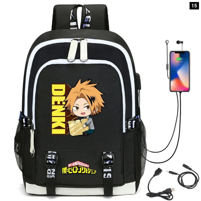 My Hero Academia Izuku Backpack with Usb Charging Port Cute
