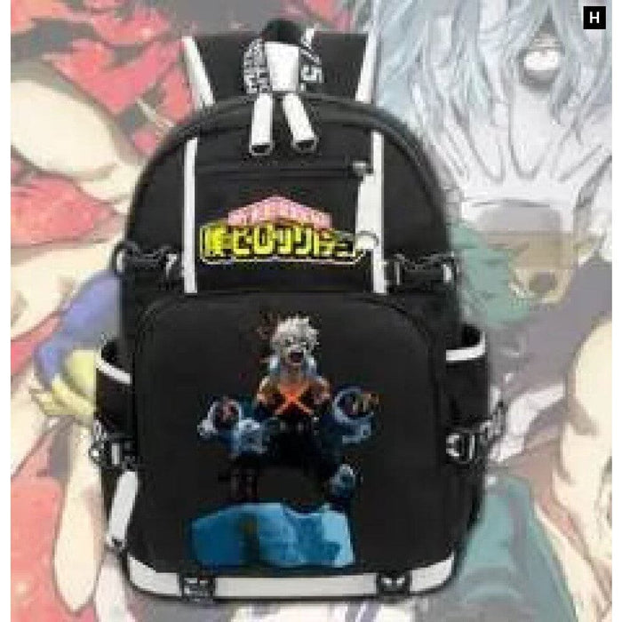 Hero Academia School Backpack Izuku Midoriya Print Shoulder