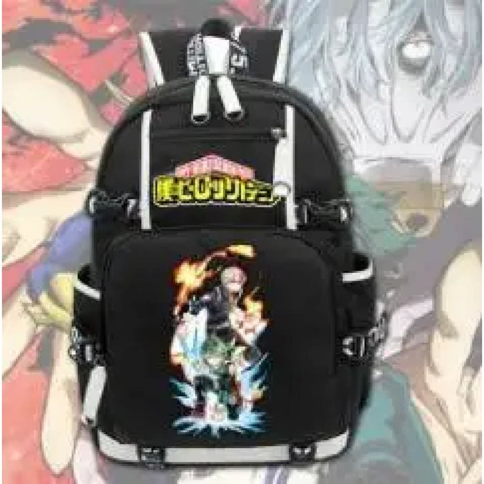 Hero Academia School Backpack Izuku Midoriya Print Shoulder