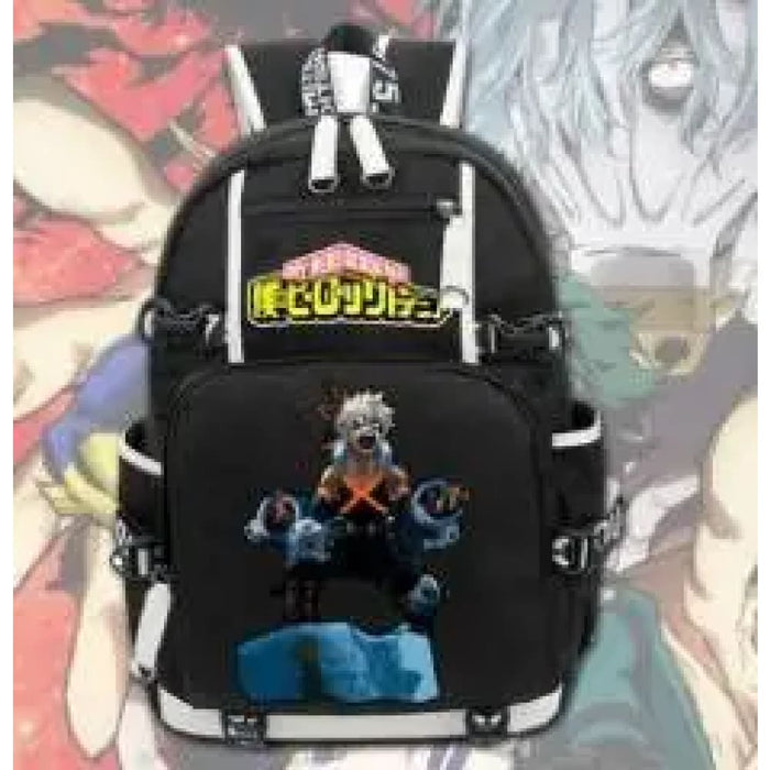 Hero Academia School Backpack Izuku Midoriya Print Shoulder