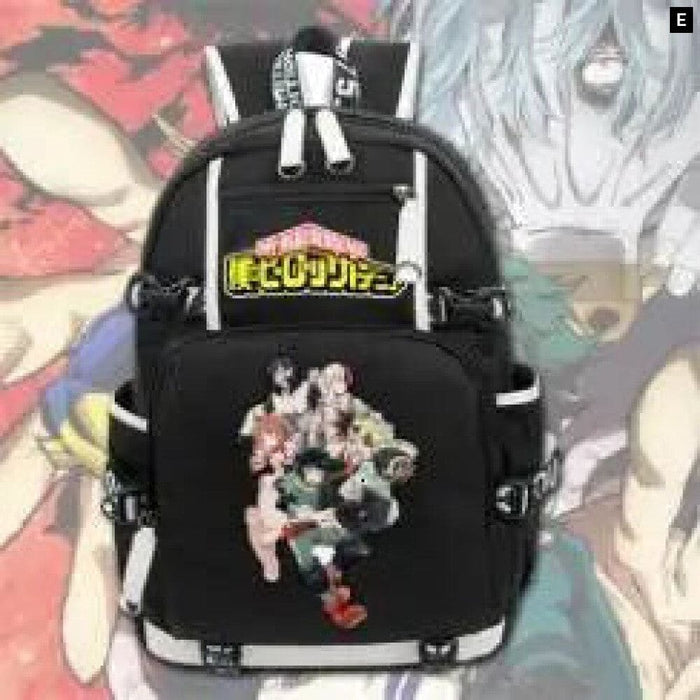 Hero Academia School Backpack Izuku Midoriya Print Shoulder