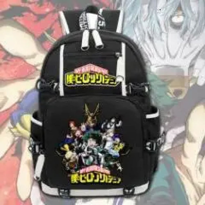 Hero Academia School Backpack Izuku Midoriya Print Shoulder