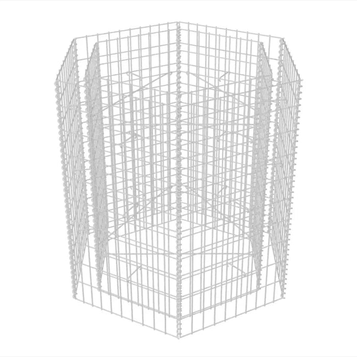 Hexagonal Gabion Raised Bed 100x90x100 Cm Oaxptt