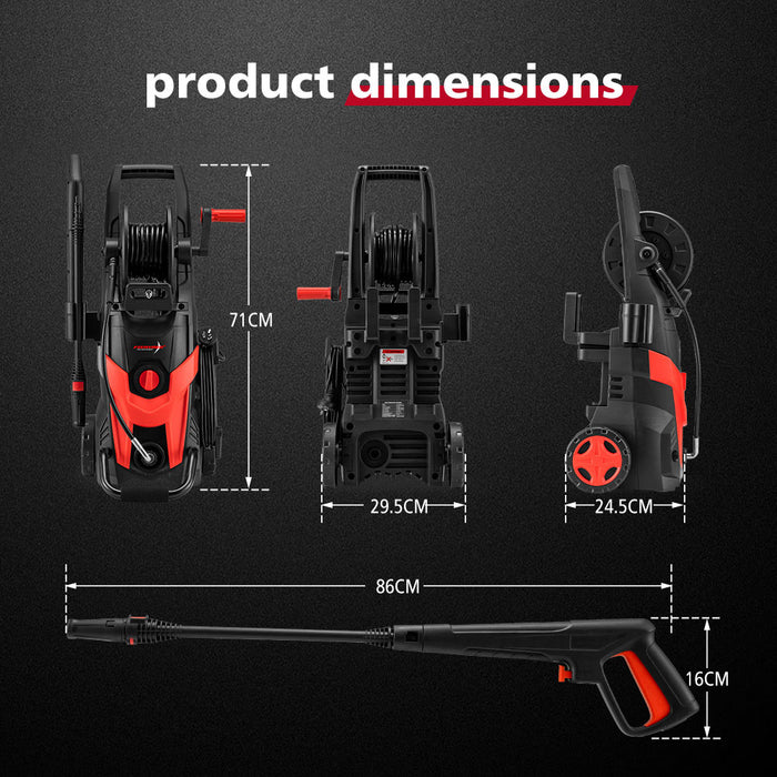 2700W Peak High Pressure Washer Cleaner Electric Water Pump Max 4200Psi