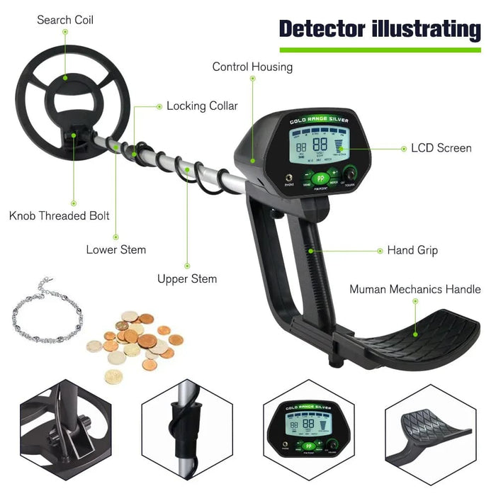 High Accuracy Waterproof Metal Detector