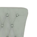 High Back Chair Light Grey Velvet Button Design Tpxala