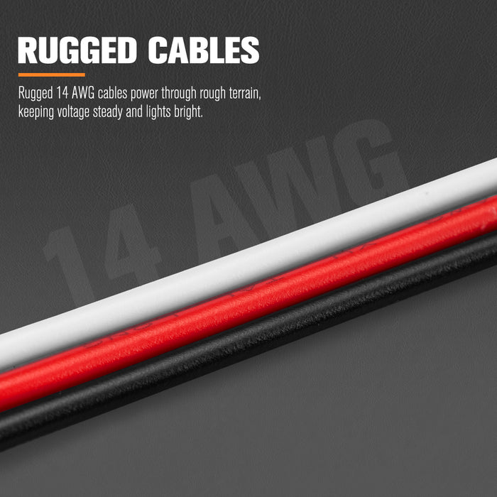 2 Way High Beam Wiring Harness W / Dt 2-Pin Connectors For Led Light Bar